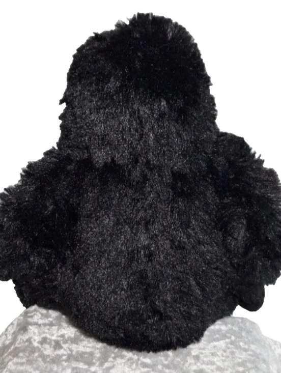 Vintage Black Gorilla Plush Ape Monkey Realistic, 8" Stuffed Toy - Picture 9 of 11